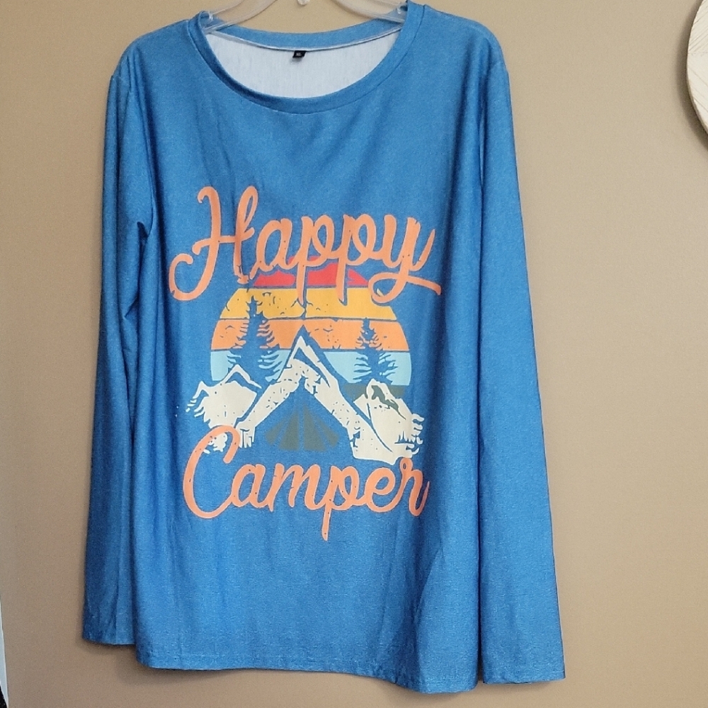 Blue and Orange Long Sleeve Tee XL